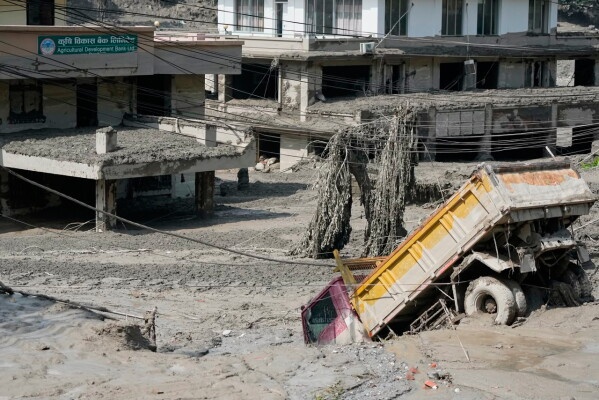 Schade na de overstromingen in Nepal